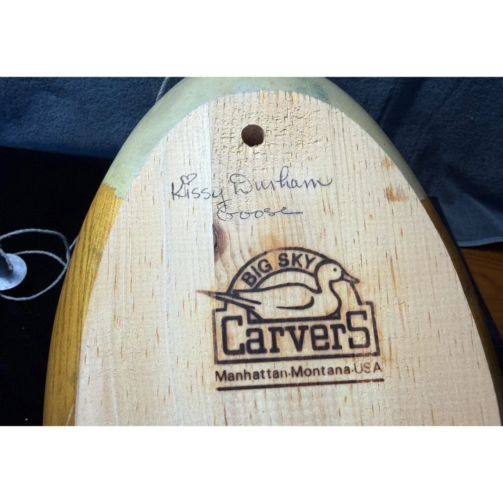 Big Sky Carvers Canada Goose Decoy with Anchor Kissy Durham Signed 16in